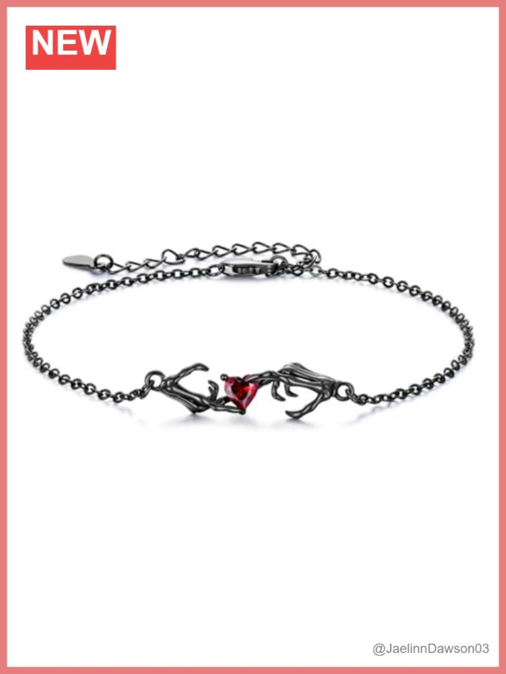925 Sterling Silver Crystal Skull Charm Bracelet Adjustable Gothic Gift